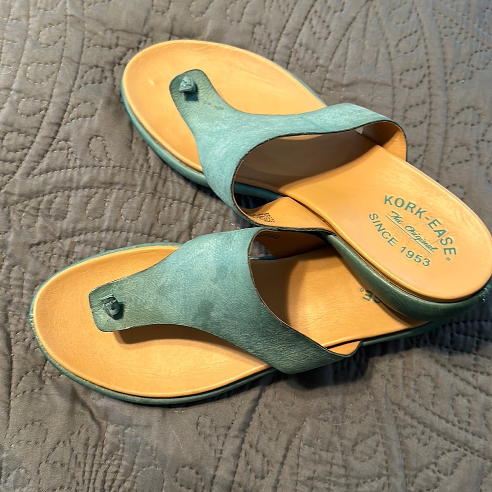 Kork Ease Sandals "Lil"  10 Turquoise Cayma